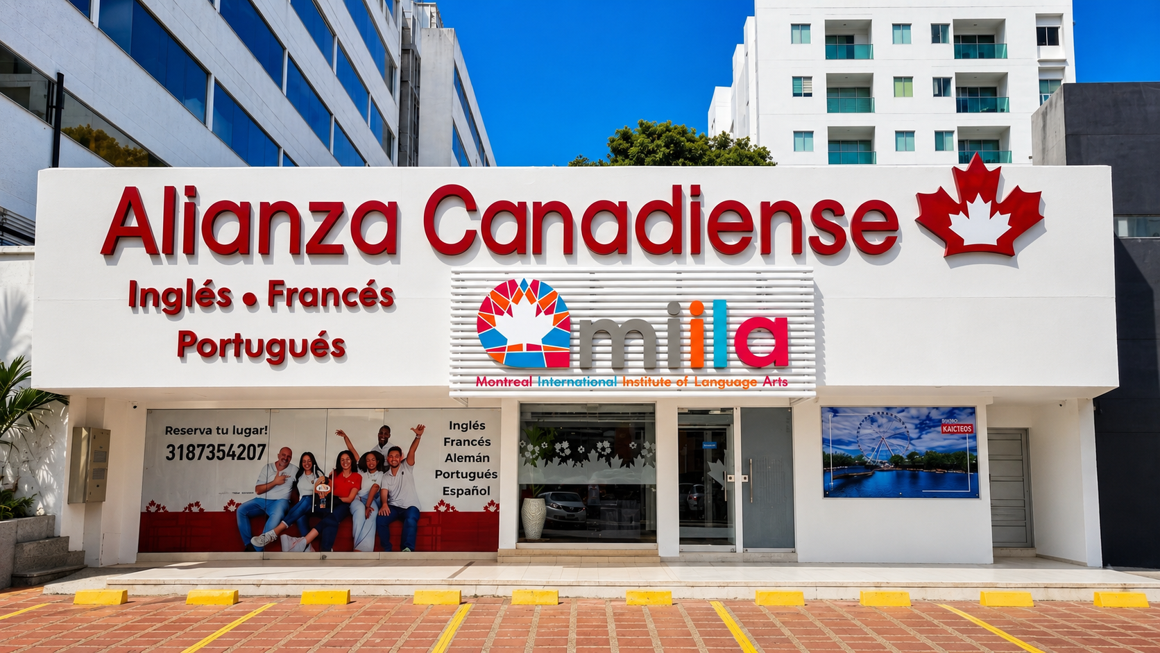 Fachada de Alianza Canadiense de Idiomas en Montería